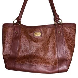 Frye & Co Faux Leather Shoulder Tote Bag